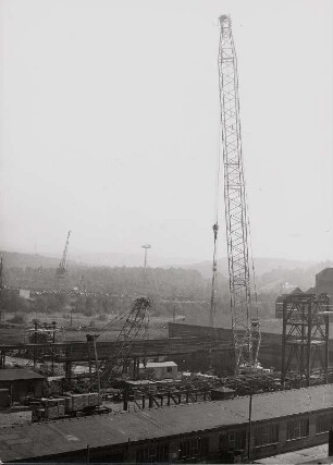 Kohleumschlageinrichtung, Montage Bandbrücke Gbf 51