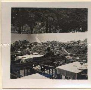 Paris, Weltausstellung, Norwegischer Pavillon, Restaurant mit Miniaturlandschaft