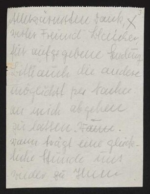 Brief von Gerhart Hauptmann an Ernst Blaicher, geschrieben von Annie Pollak