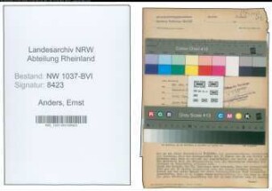 Entnazifizierung Ernst Anders , geb. 06.05.1910 (Angestellter)