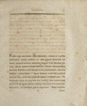 Puella XIX. annorum, ...