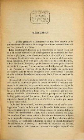 Précis de droit international public ou droit des gens, 1