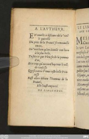 A L'Autheur.
