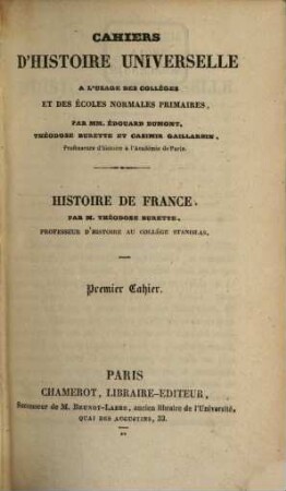 Histoire de France, 1
