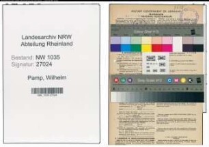 Entnazifizierung Wilhelm Pamp , geb. 14.05.1906 (Bergangestellter)