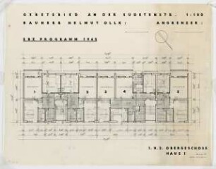 Wohnhäuser Sudetenstraße / Altvaterstraße, Geretsried: Grundriss 1.-2. Obergeschoss 1:100