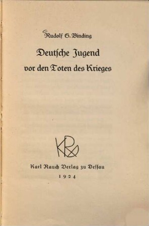 Deutsche Jugend vor den Toten des Krieges