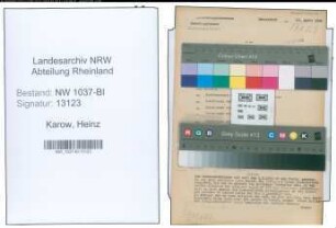 Entnazifizierung Heinz Karow , geb. 31.01.1910 ()