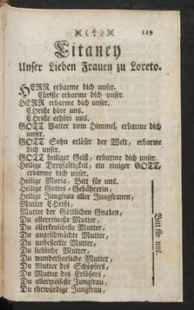 Litaney Unser Lieben Frauen zu Loreto