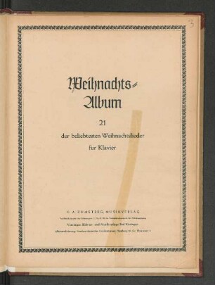 Weihnachts-Album : 21 der beliebtesten Weihnachtslieder für Klavier