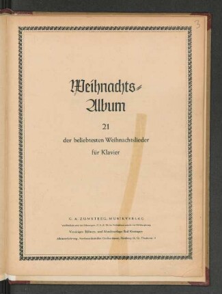 Weihnachts-Album : 21 der beliebtesten Weihnachtslieder für Klavier