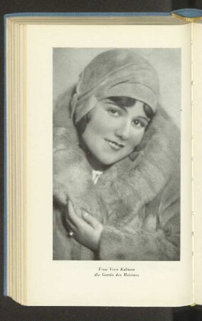 Frau Vera Kalman die Gattin des Meisters