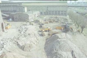 Labor Leuna, Hochbunker, Hoch- und Tiefbrücke, h Kraftwerk Turów, von SW