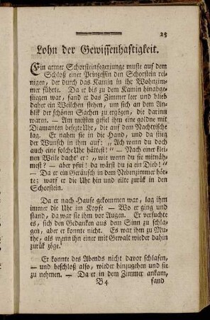 Lohn der Gewissenhaftigkeit