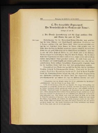 C. Der französische Gegenangriff. Die Abwehrschlacht bei Soissons und Reims.