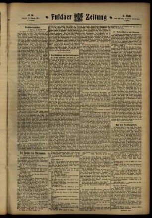 Zweite Ausgabe vom Samstag, den 13. Januar 1912.
