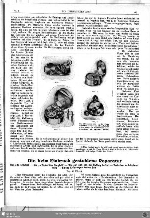 Die beim Einbruch gestohlene Reparatur
