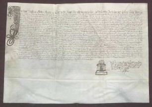 Notariatsinstrument über die Inbesitznahme der Propstei Istein durch Johannes Haut, Dekan zu Bamlach.