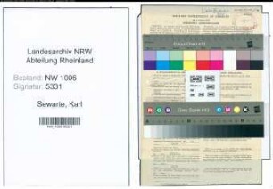 Entnazifizierung Karl Sewarte , geb. 16.04.1904 (Landwirt)