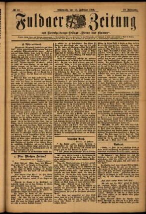 Ausgabe vom Mittwoch, den 19. Februar 1896.