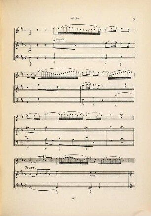 Les oeuvres de Arcangelo Corelli, 3. Op. 5. T. 1 : 6 Sonate a violino solo e violone o cimbalo. T. 2 : Preludii, Allemande, Correnti, Gighe, Sarabande, Gavotte e Follia a viol. solo e violone o cimb. - (1890). - 2 Bl., 108 S.