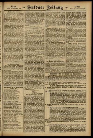 Zweite Ausgabe vom Samstag, den 30. September 1916.