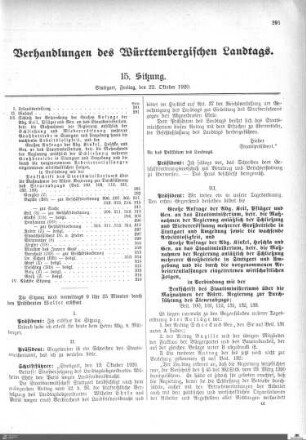15. Sitzung, Stuttgart, 22.10.1920