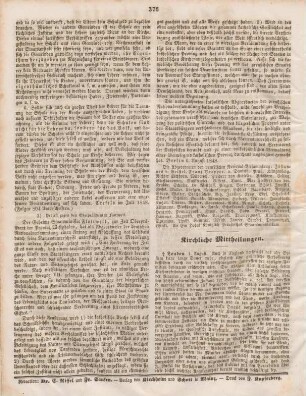376 Kirchliche Mittheilungen