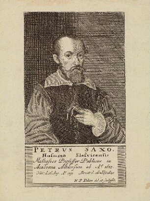 Bildnis von Peter Saxo (1591-1625)
