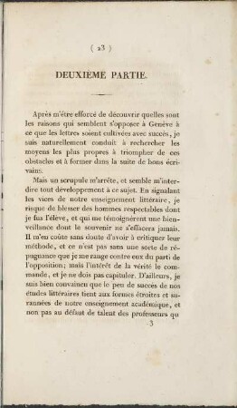 Deuxième Partie.