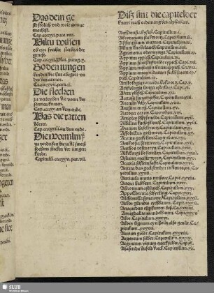 Disz sint die capitel der kruter nach ordenung des alphabets.