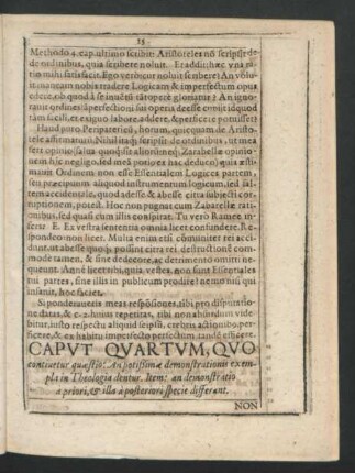 Caput Quartum, Quo continetur quaestio: An potissimae demonstrationis exempla in Theologia dentur.