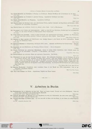V. Arbeiten in Buchs (Nr. 659-697)