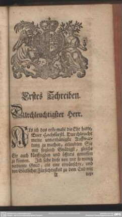Erstes Schreiben