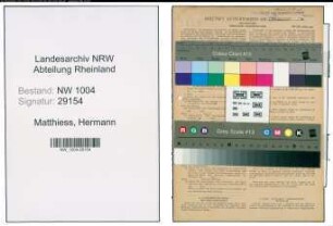 Entnazifizierung Hermann Matthiess , geb. 29.05.1880 (Staedt.Angestellter)