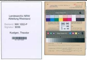 Entnazifizierung Theodor Kuelgen , geb. 22.04.1906 (Baecker)
