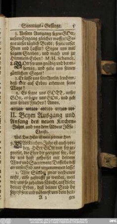 II. Beym Ausgang und Anfang des neuen Kirchen-Jahrs und von dem Advent Jesu Christi.