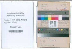 Entnazifizierung Max Saeger , geb. 07.12.1893 ()