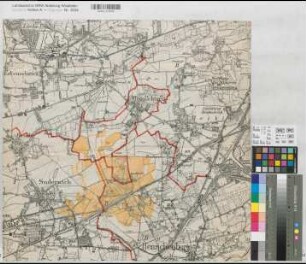 Suderwich (Recklinghausen) Horneburg (Datteln) Henrichenburg (Castrop-Rauxel) Zechen oder Siedlungsgebiet? um 1930 o.M. 57 x 58 Einzeichnung in Druck KSM Nr. 1384