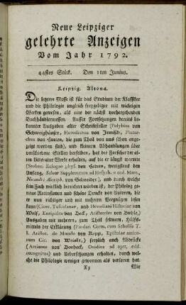 44stes Stück. Den 1ten Junius.