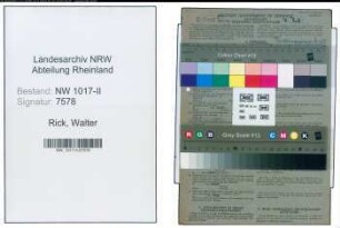Entnazifizierung Walter Rick , geb. 13.03.1906 (Post)