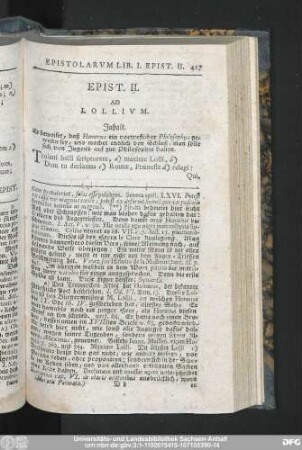 Epist. II. Ad Lollium.