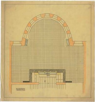 Billing, Hermann; Karlsruhe, Moltkestr.47 / Beethovenstr.; Villa Billing - Musikraum (Grundriss)