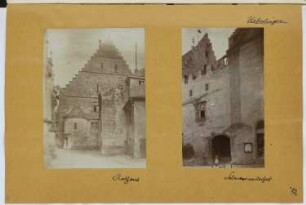 Rathaus, Überlingen. Salmannsweiler Hof, Überlingen: Ansichten (aus: Skizzen- und Fotoalbum 15)