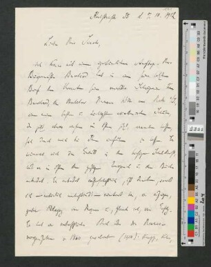 Brief an Werner von Melle