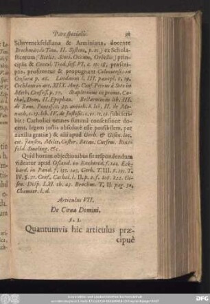 Articulus VII. De Coena Domini.