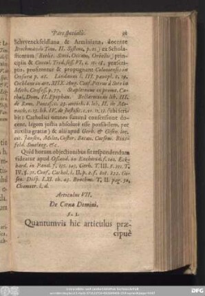 Articulus VII. De Coena Domini.