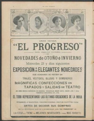 De Mercedes : Srta. Rosa Maleplate [y] Srta. Raquel Rolin [y] Srta. Malvina Bernal [y] Srta. Sara Reina