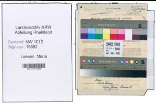 Entnazifizierung Maria Loeven , geb. 14.06.1896 (Sachbearbeiterin)