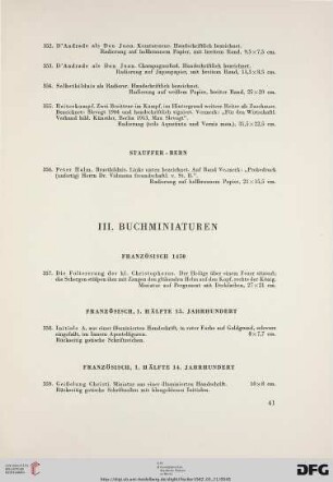 III. Buchminiaturen (Nr. 357-359)